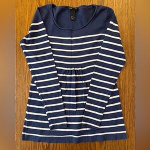H&M Navy and White Striped Sweater